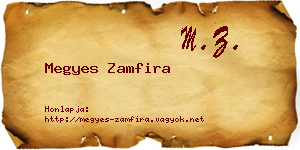 Megyes Zamfira névjegykártya